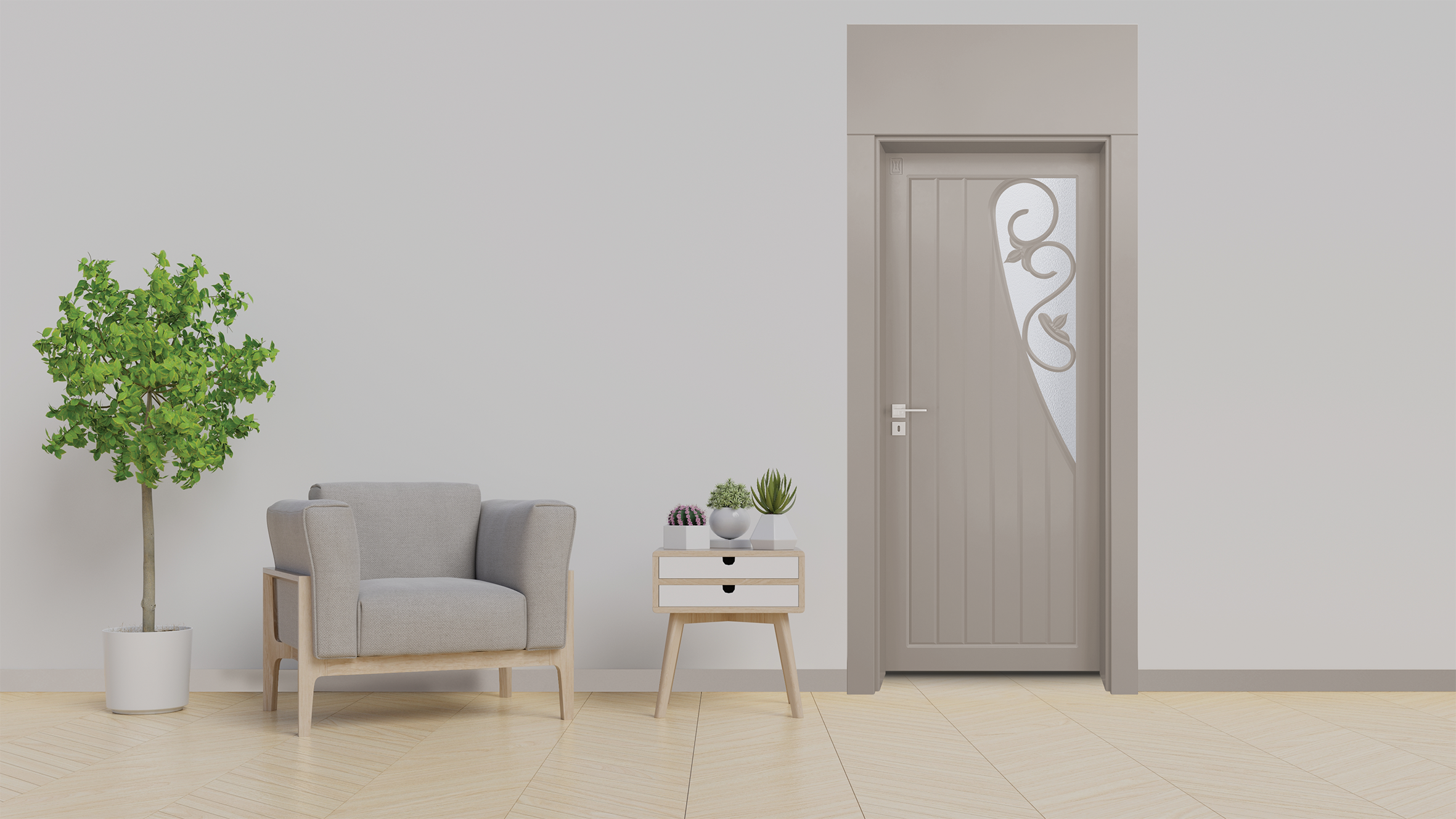 BY-4041 Porte intérieure laqué